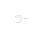 Hjørnelist plast hvit – 20 x 20 x 3000 mm